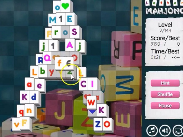 LETTER MAHJONG Joc Online POMU Jocuri
